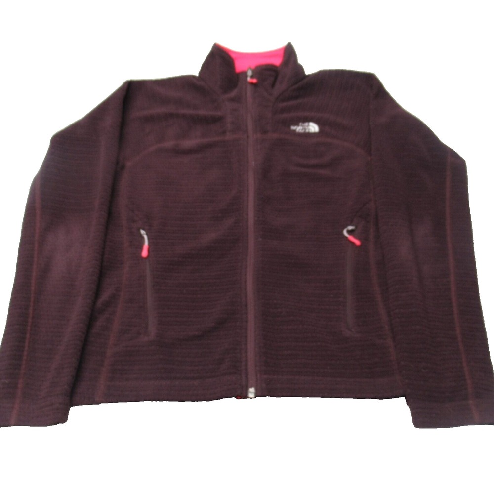 North Face Summit Series Jacket Womens Medium Purple Polartec Ful Zip Fuzzy